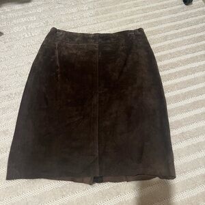 NWT Express 100% Leather Mini Skirt Suede Size 5/6